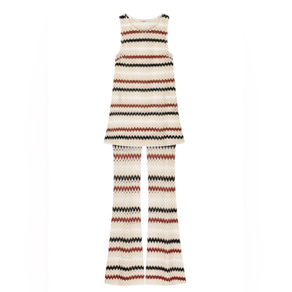 NWT Mister Zimi Resort-Wear Multi Color Chevron
Knit Ibiza Set. Size Small - Picture 2 of 8